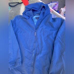 Lands End zip up blue light weight jacket size 1X